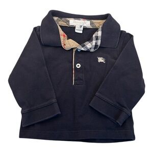 Burberry London Baby Long Sleeve Polo Shirt Size 6 Months